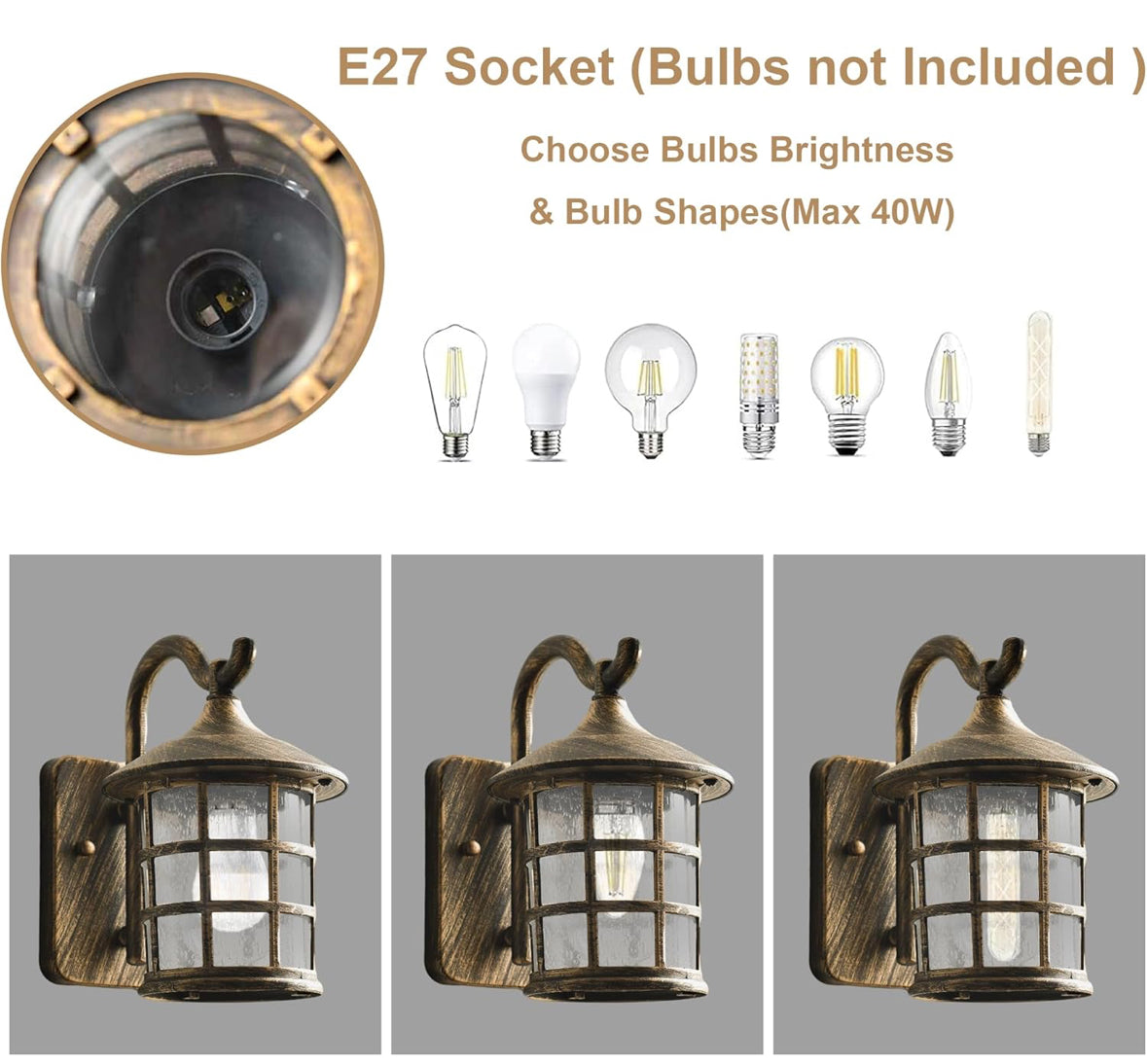 Wandleuchte Vintage SUZNIU