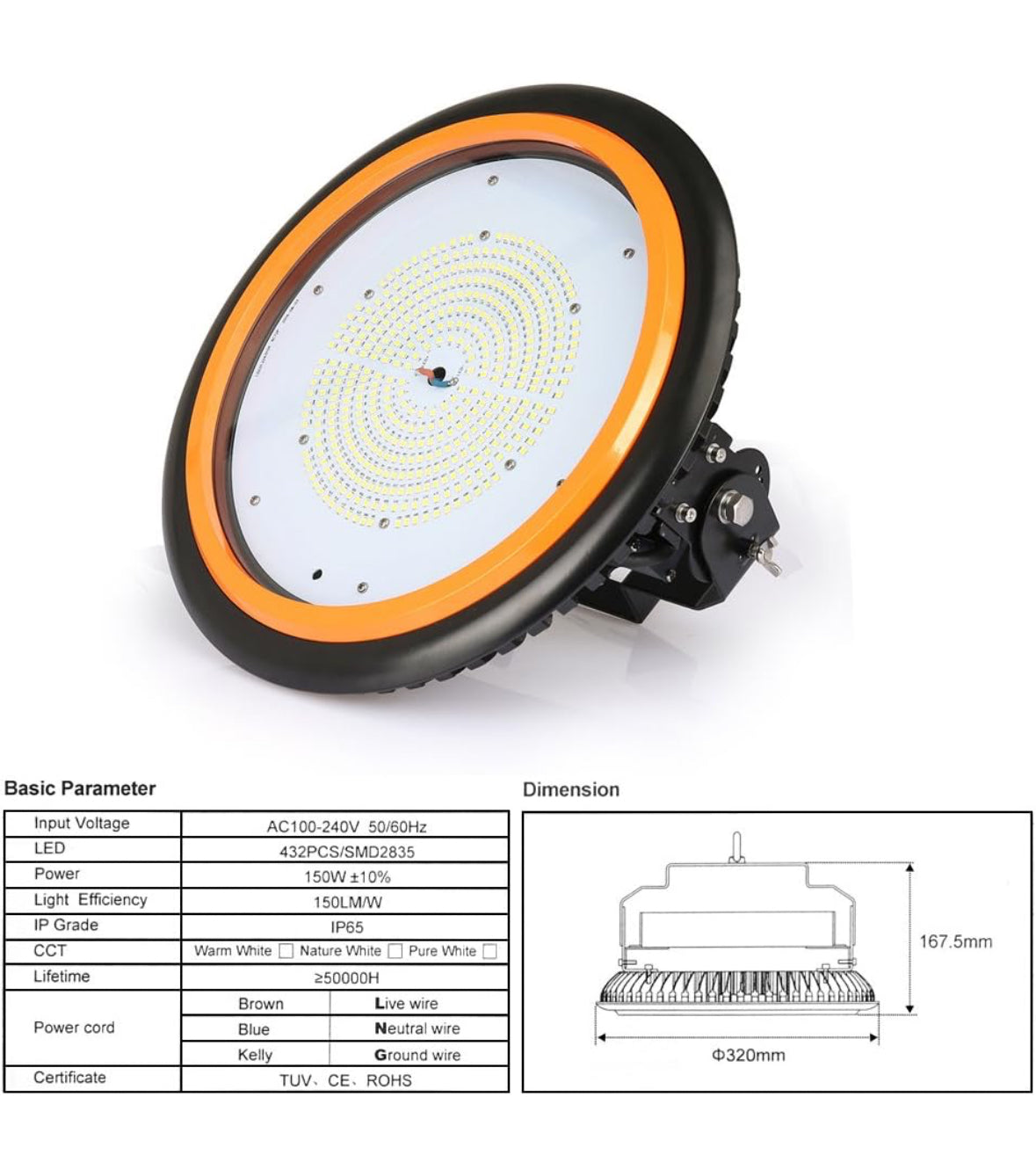 LED Hallenstrahler Anten UFO-Highbay-Leuchte