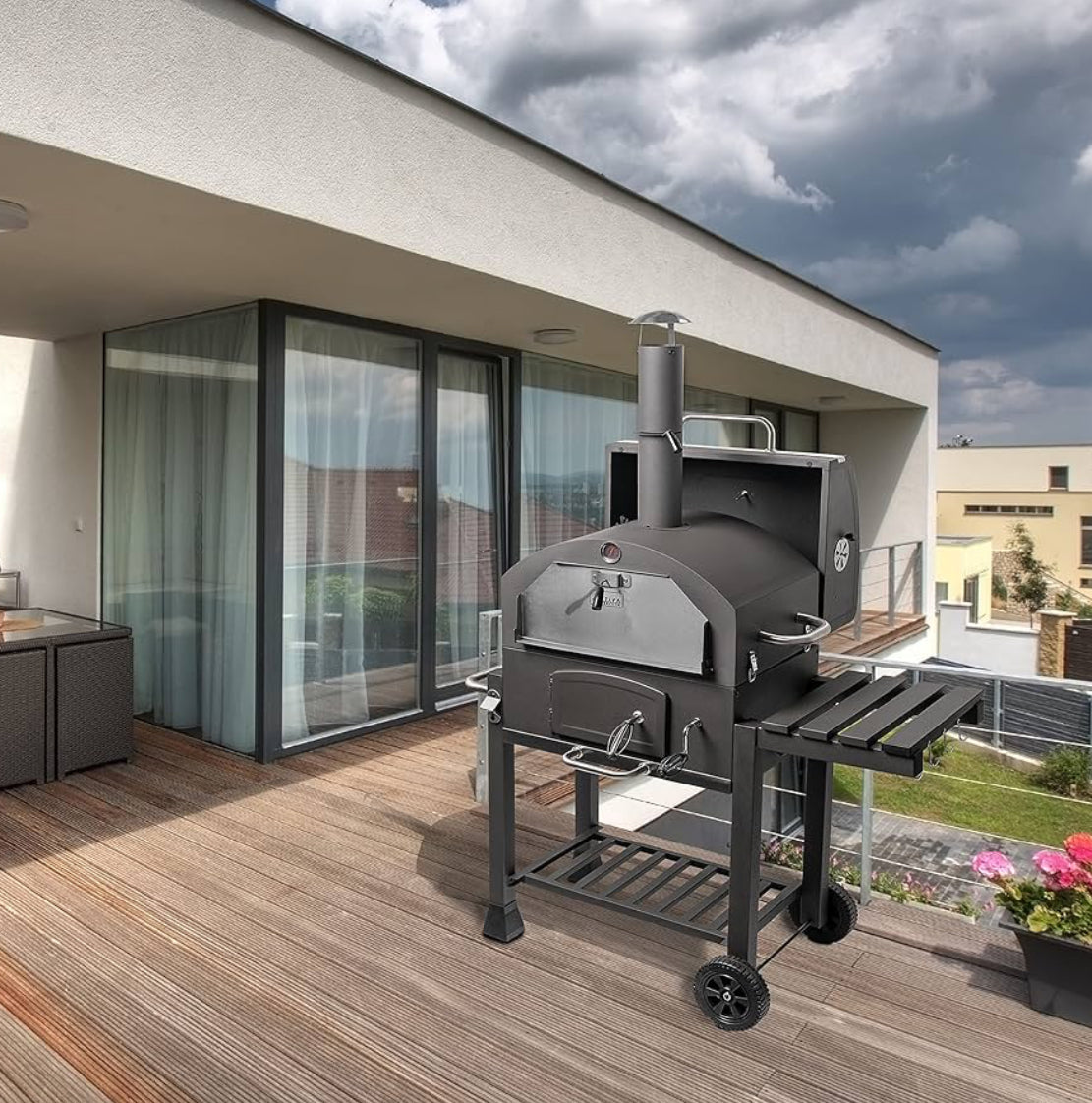 Activa Pizza-Aufsatz Backofen inklusive Pizzastein 74x49cm