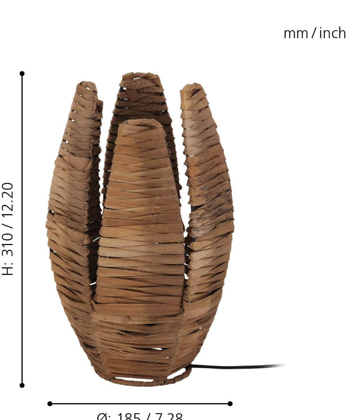 EGLO Tischlampe Mongu 1 1 flammige Tischleuchte Vintage Afrikanisch Boho