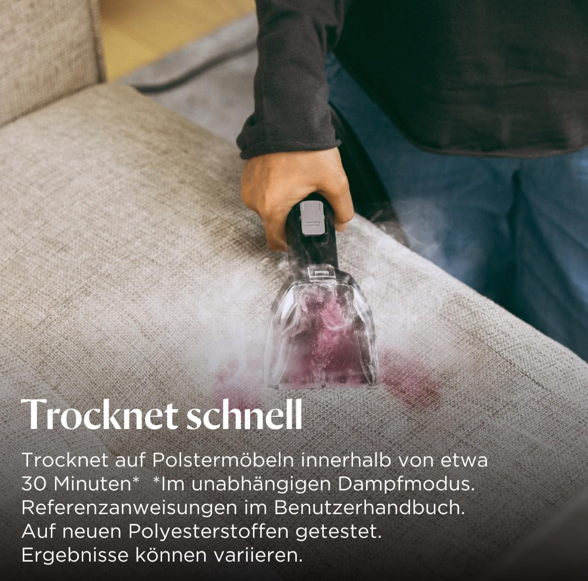 BISSELL SpotClean HydroSteam, Polsterreiniger Gerät, Teppichreiniger mit HydroSteam Technologie ( Gebraucht Zustand sehr gut )