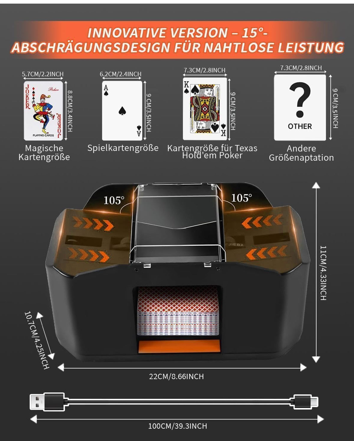 Geräuscharme Kartenmischmaschine Elektrische