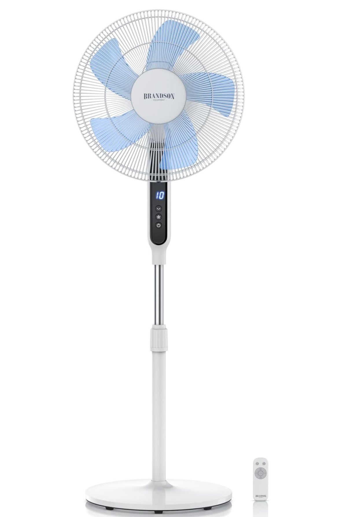 Brandson - DC Standventilator energiesparend ECO - Preisträger 2025 - Fernbedienung - Brushless Silent Motor -sehr leise – Oszilation 60° 90° 120° - Ventilator Timer – 12 Stufen - Turbo Modus - weiß