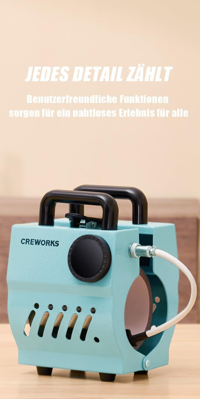 CREWORKS Mini Tassenpresse 9-15 oz Mug Sublimationspresse Mug Press Einstellbarer Zeittemperatur Tragbare Tassenpresse Maschine Becherpresse 265-440 ml Mugpresse Hitzepresse Heißpresse
