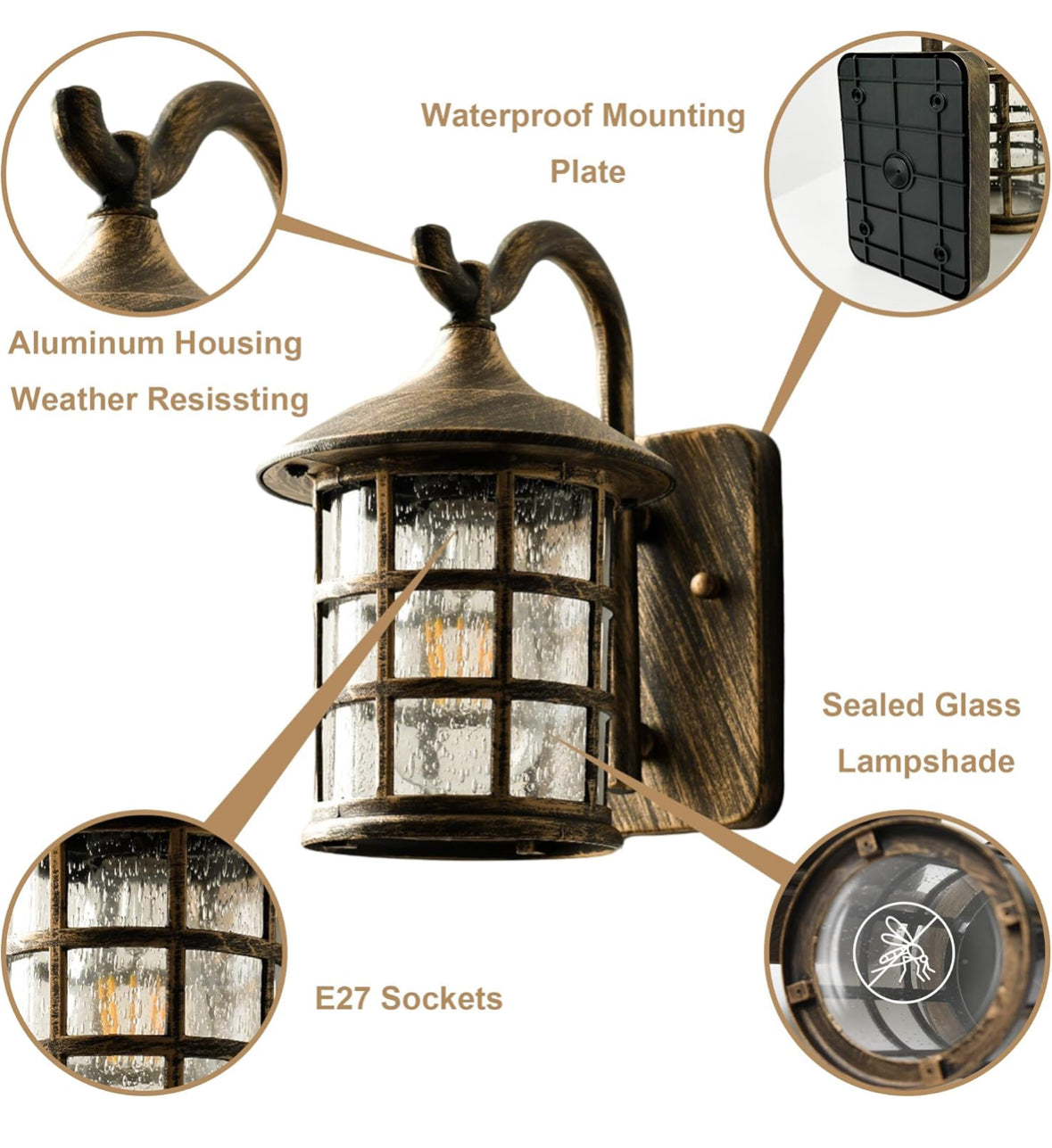 Wandleuchte Vintage SUZNIU