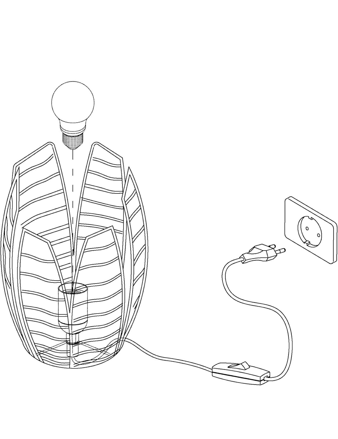 EGLO Tischlampe Mongu 1 1 flammige Tischleuchte Vintage Afrikanisch Boho