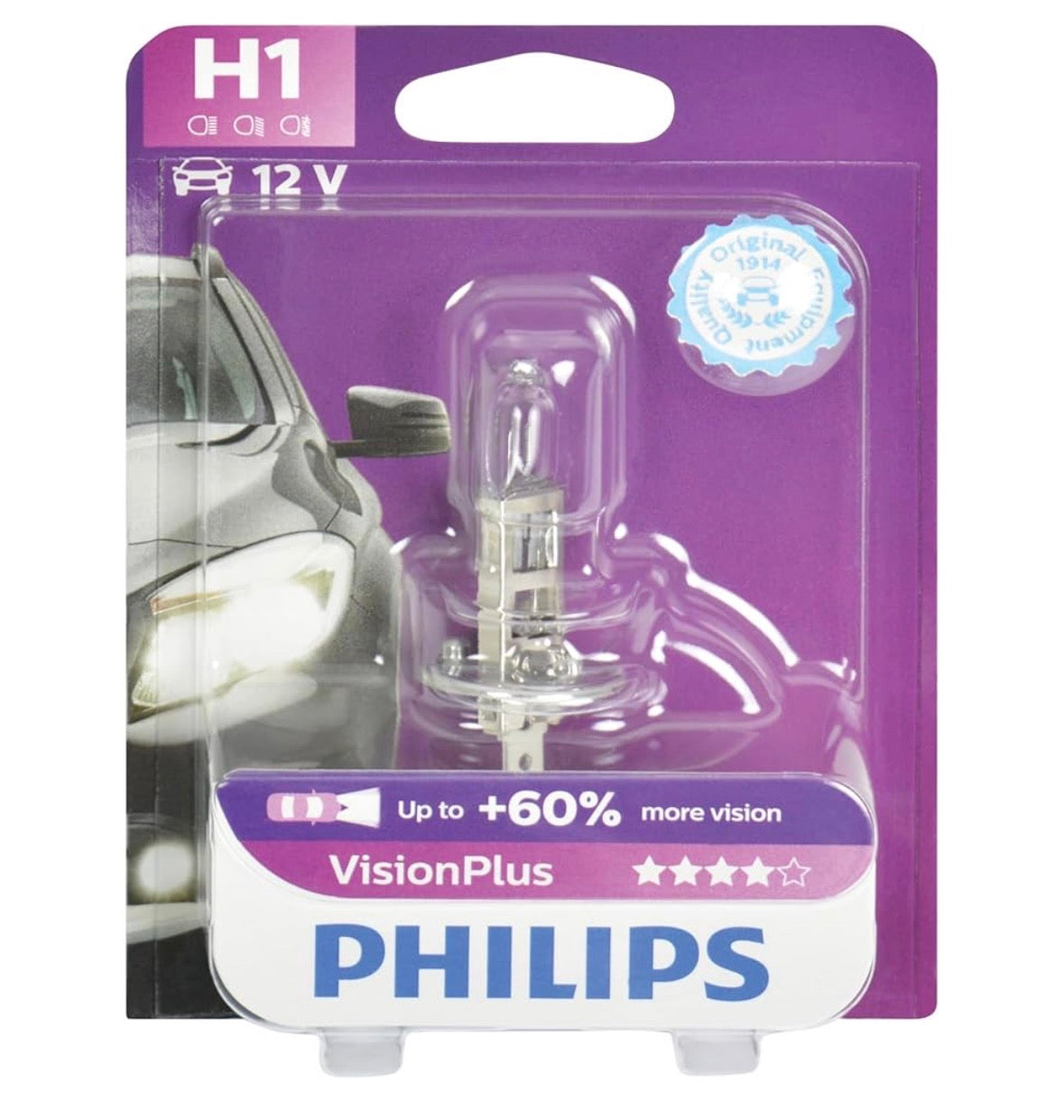 Philips 12258VPB1 VisionPlus +60% H1 Scheinwerferlampe 12258VPB1