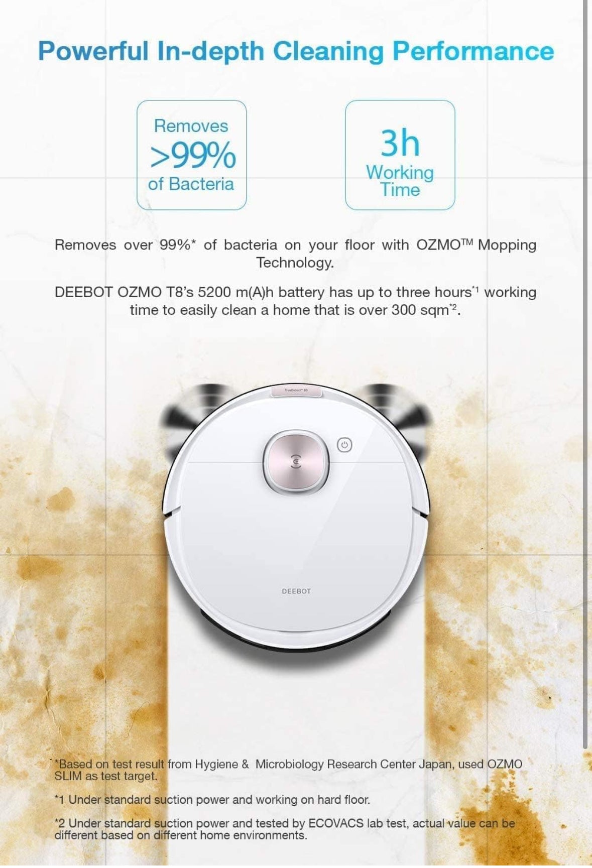 ECOVACS DEEBOT OZMO T8+ Staubsauger Roboter mit Absaugstation (gebraucht)