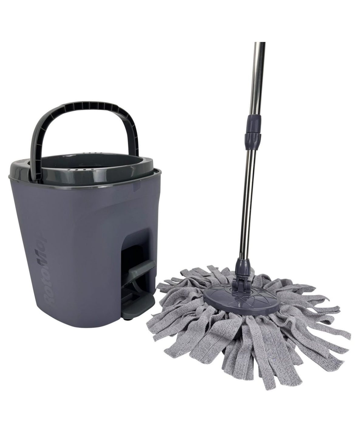 Wischmopp Set mit Eimer - Bodenwischer, Rotations Roto Mop