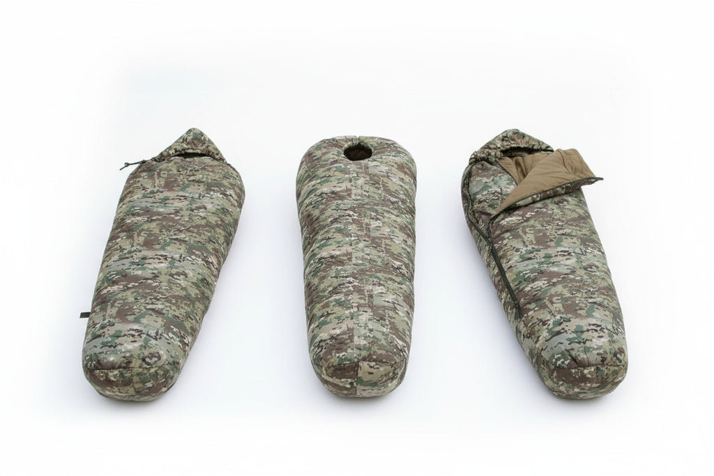 Mehrlagiger Militär Schlafsack-System warm, wetterbeständig,Wald Camo,Moskitonetz