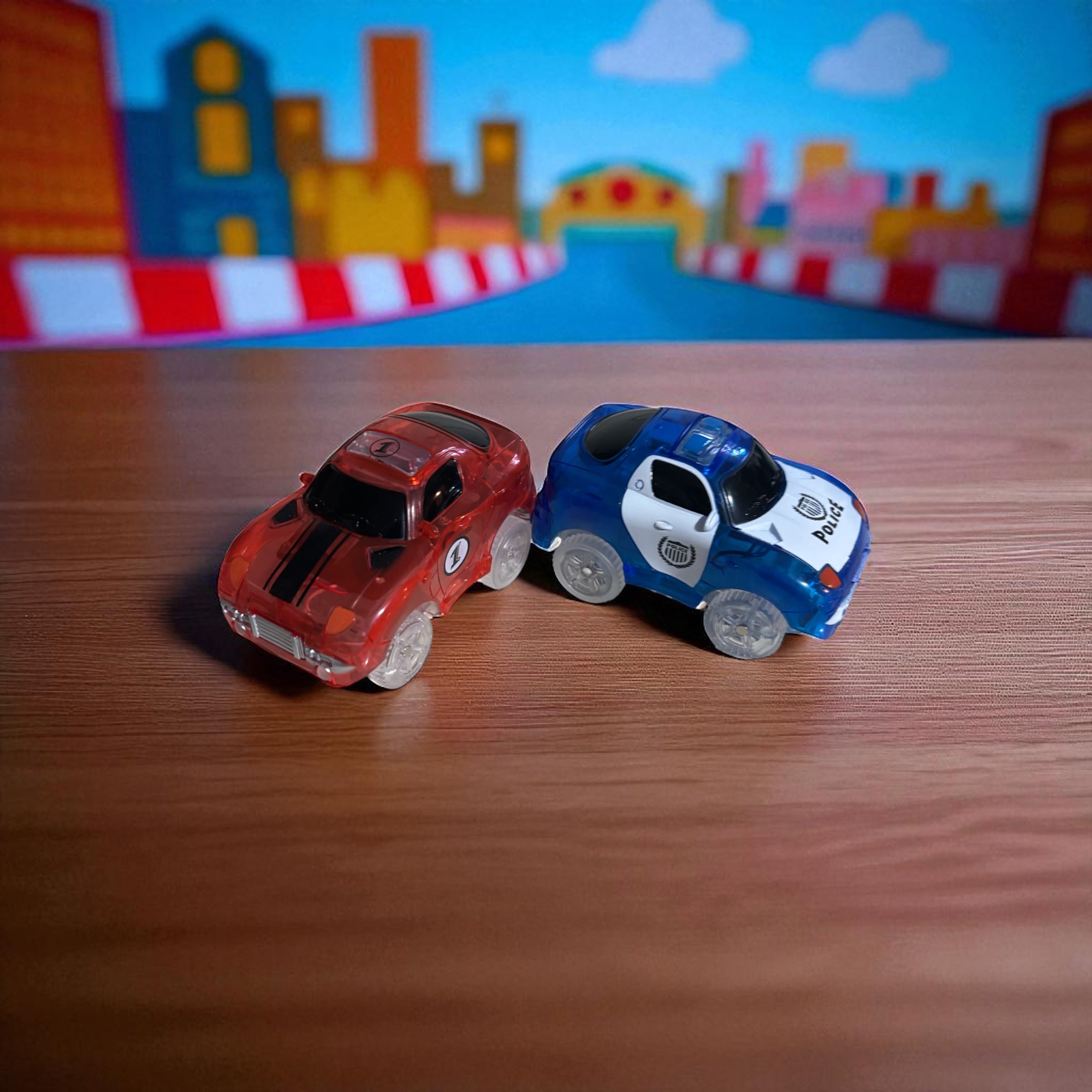 2er Set Spielzeugauto Magic Tracks Mit LED Beleuchtung Spielzeugautos