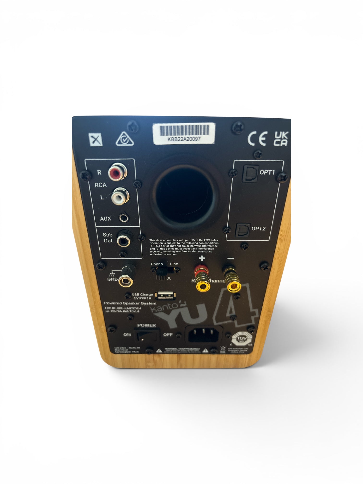 Aktiv-Lautsprecher der Firma Kanto Yu4 , HiFi, Bluetooth, Bambus , 1 Paar, Retoure in neuwertigem Zustand