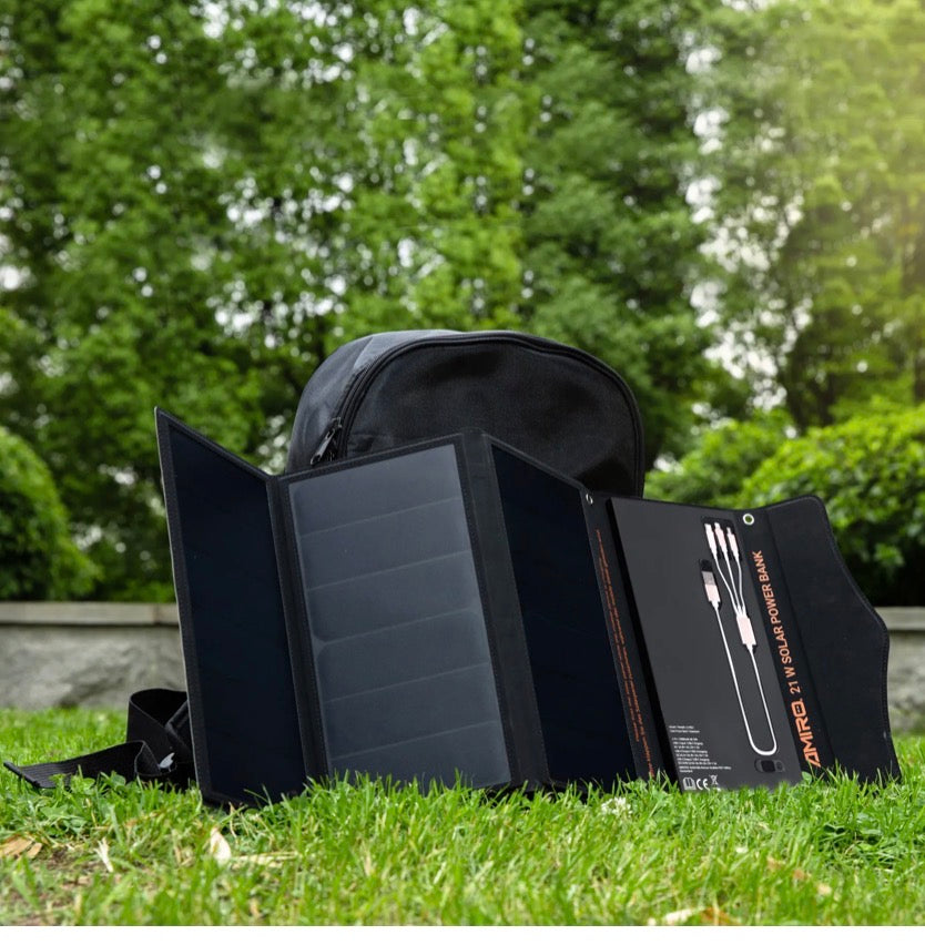 Solar Powerbank der Firma Yard Force Model: LX PB21 mit 21 W, Farbe grau, Zustand: Unbenutzt (Verpackung geöffnet)