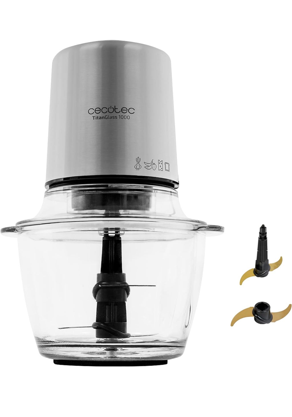 Elektrischer Zerkleinerer der Firma Cecotec  1L TitanGlass 1000 Spatula. 500W, Zustand: Neu (originalverpackt & eingeschweißt)