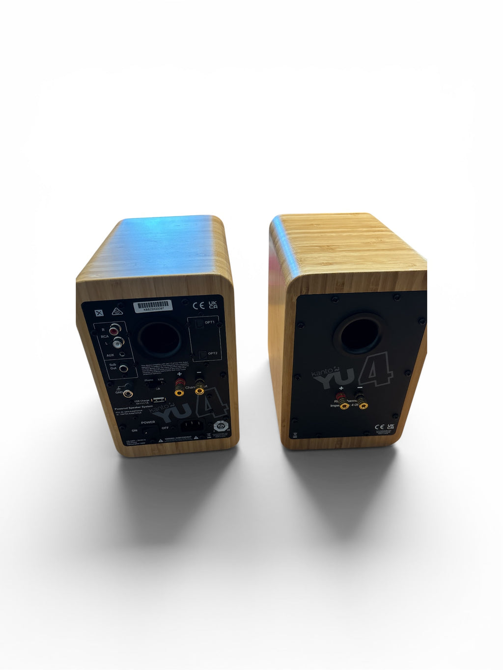 Aktiv-Lautsprecher der Firma Kanto Yu4 , HiFi, Bluetooth, Bambus , 1 Paar, Retoure in neuwertigem Zustand