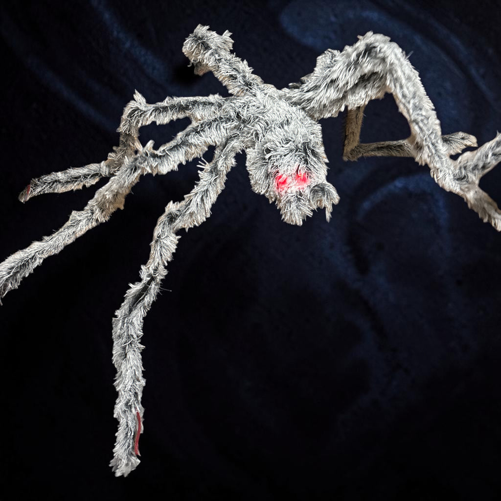 👻 XXL Spinne 140 cm – Halloween Deko – Leuchtende Augen – Sound & bewegliche Füße