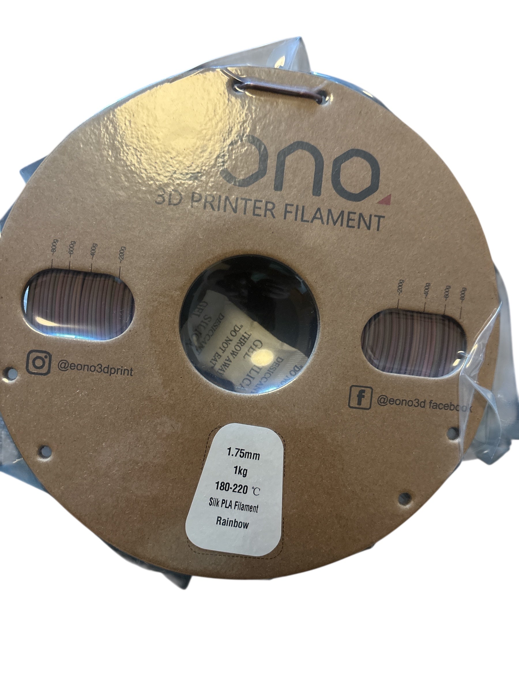 2x EONO PLA Regenbogen Silk PLA Filament 1.75 mm für 3D Drucker 3D Drucker Filament 1,75 PLA 1kg