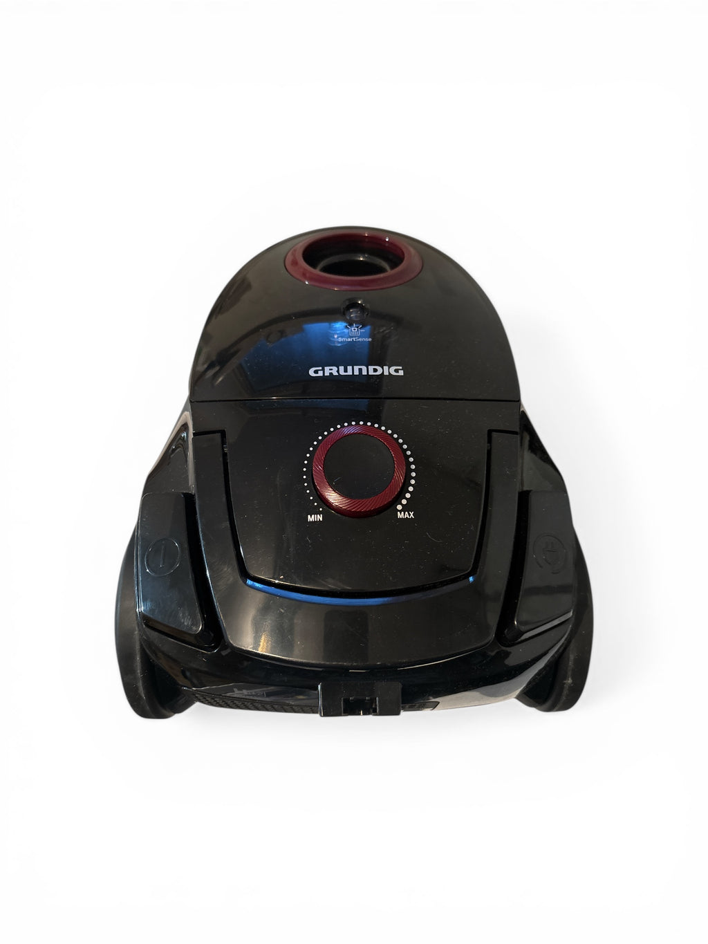 Bodenstaubsauger der Firma Grundig, Model:VCC 3850 A , mit Beutel, 800W, 2,1 L, Schwarz/Rot ( Retoure,Gebraucht, Zustand: wie neu )