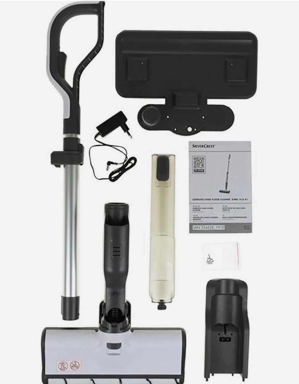 SilverCrest Akku-Hartbodenreiniger 2-Tank-System & Ladestation Fliesen, Laminat