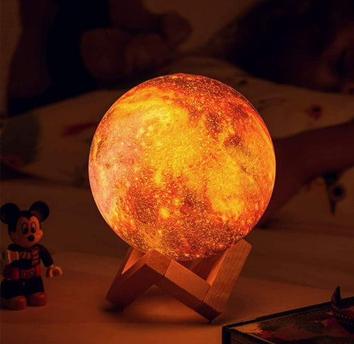 3D-gedruckte Mondlampe in 15 cm Größe mit 16 verschiedenen Lichtfarben