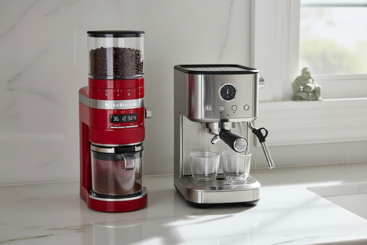 KAFFEEMÜHLE der Firma KitchenAid Model: ARTISAN 5KCG8433, Empire rot,Zustand: Unbenutzt: Verpackung geöffnet