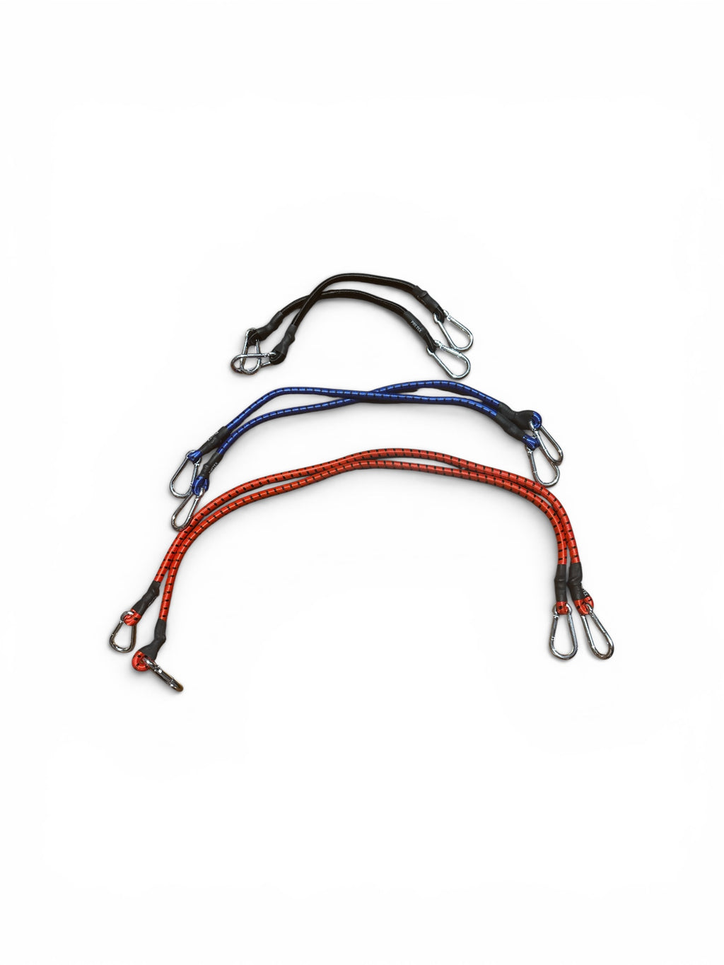 PRETEX 6erSet Gepäckspanner mit Karabiner ,Premium Expander-Gurte in 3 Längen (565g)