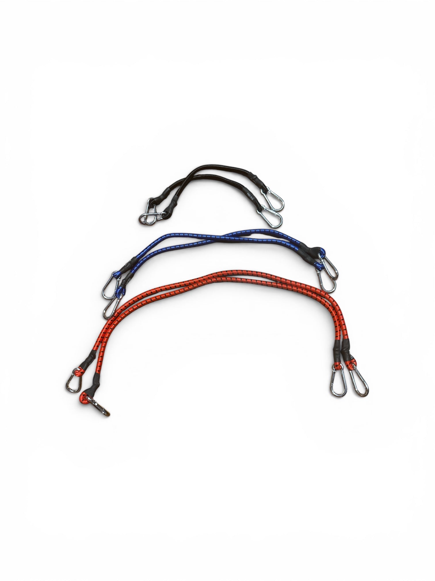 PRETEX 6erSet Gepäckspanner mit Karabiner ,Premium Expander-Gurte in 3 Längen (565g)