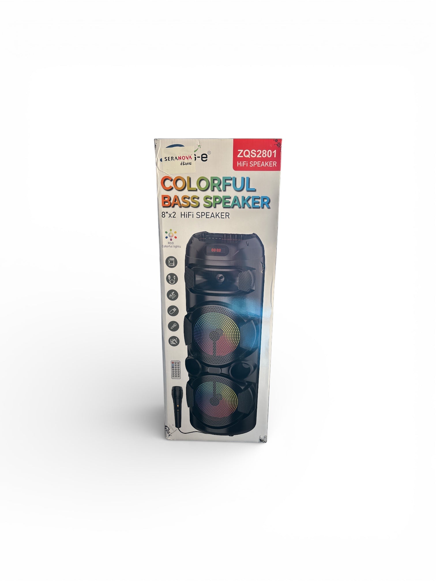 8-Zoll-Doppel-HiFi-Lautsprecher, der speziell für Partys und Karaoke tragbar 80cm