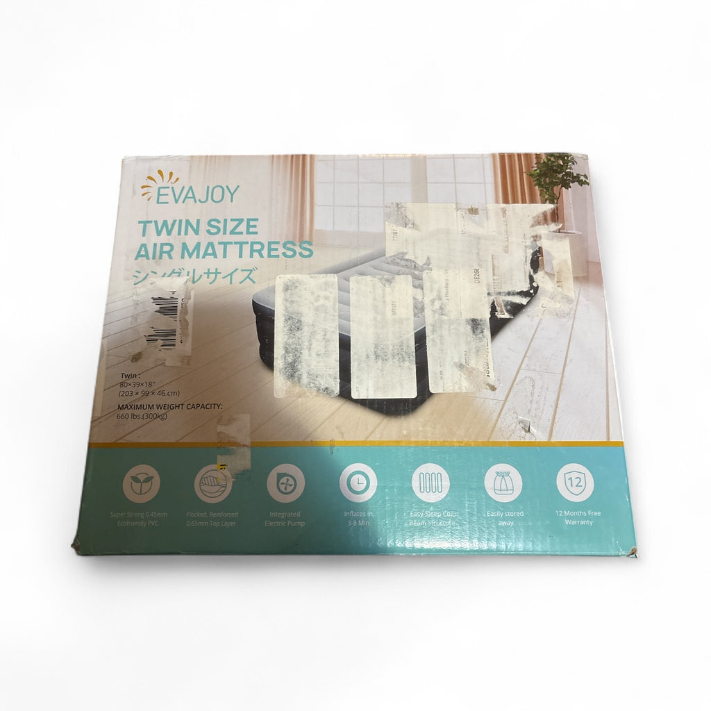 Evajoy Aufblasbare Matratze, Luftbett für eine Person - 203 x 99 x 46 cm bis 300kg