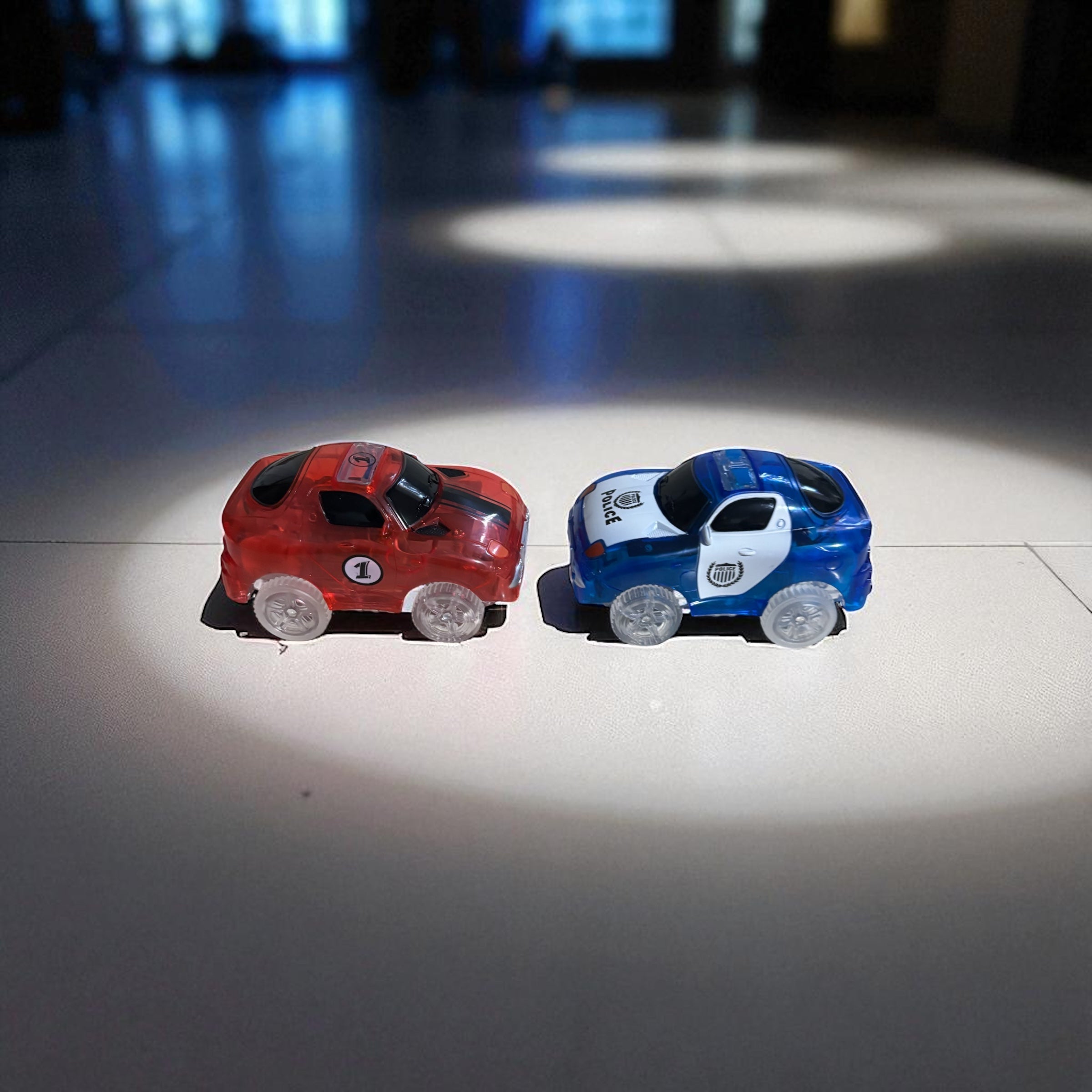 2er Set Spielzeugauto Magic Tracks Mit LED Beleuchtung Spielzeugautos