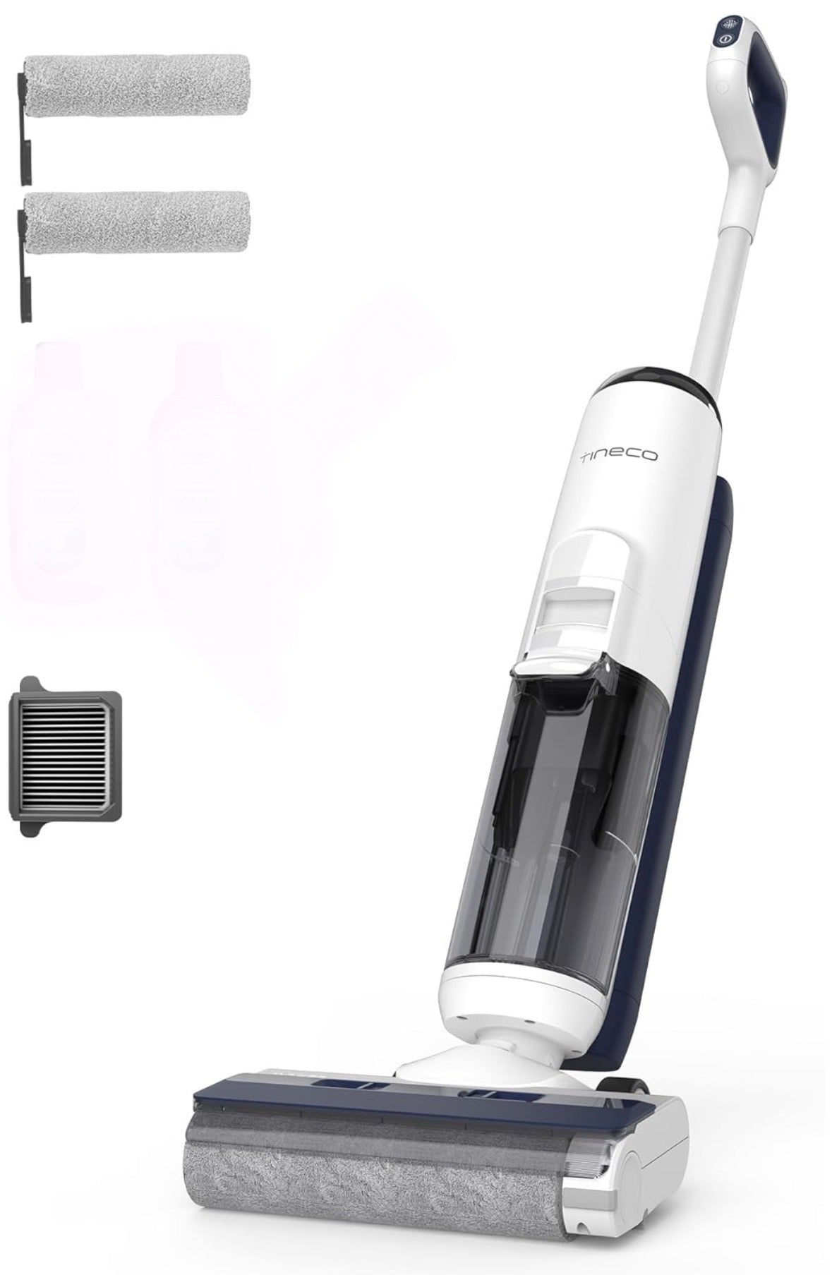 Tineco iFLOOR 5 Breeze Nass Trockensauger, EIN-Schritt-Reinigung für Hartböden, Leichtes Kabelloses Saugwischer
Selbstreinigung, Dreifache Batterielebensdauer, Kantenreinigung