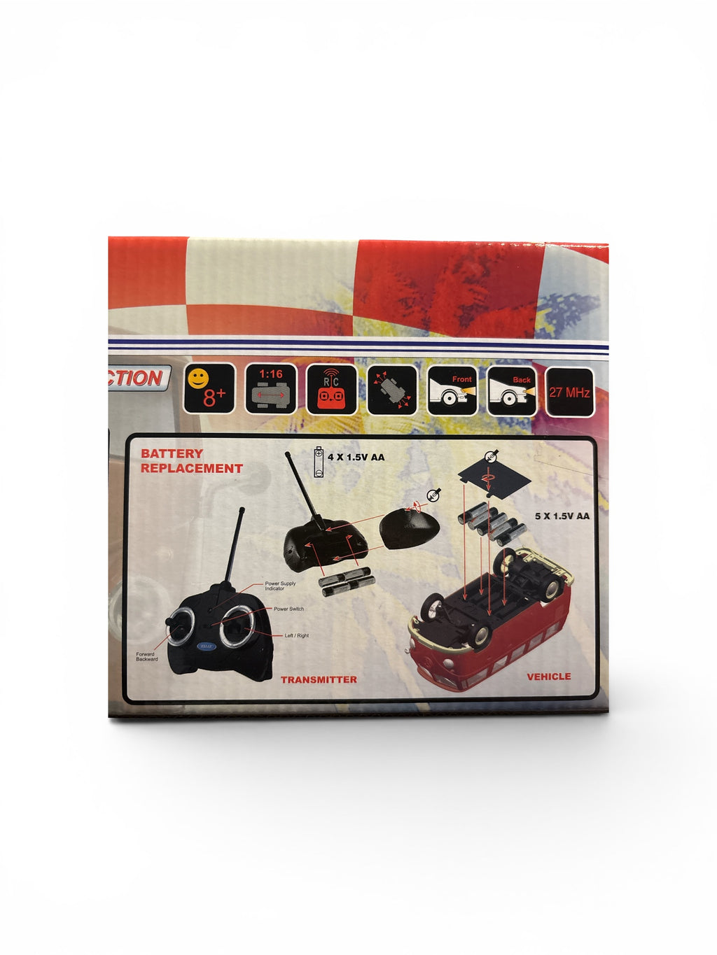 Welly RC VW T1 Bus 1963 Rot 1:16 Ferngesteuert – Modellauto mit LED-Licht