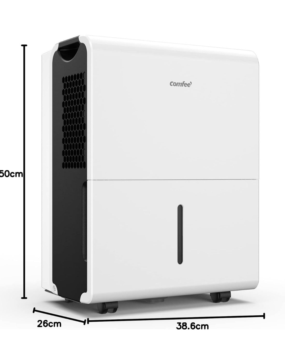 Luftentfeuchter der Firma Comfee ,50 l/Tag,  geeignet für bis zu 116 m², 6 l Wassertank, Räder, Zustand: Unbenutzt (Verpackung geöffnet)