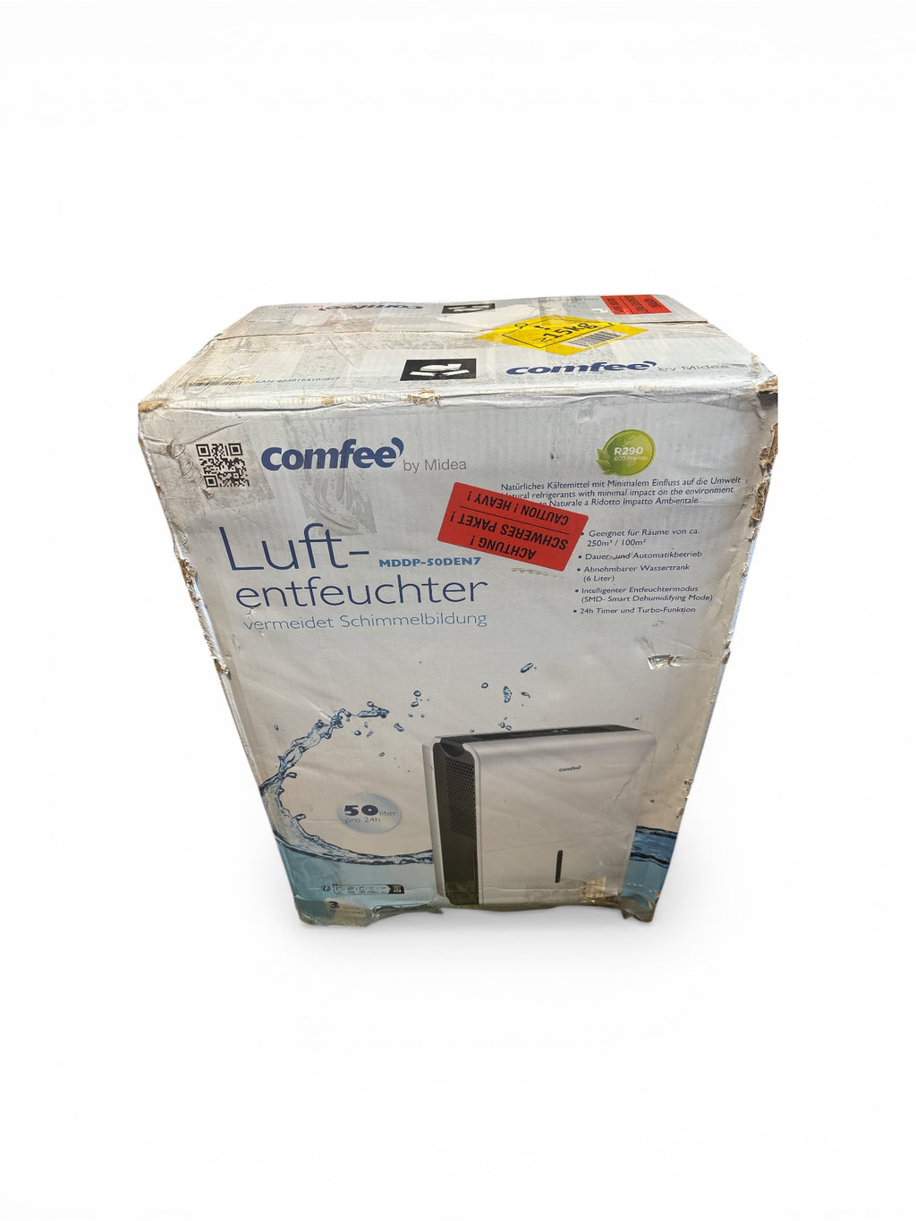 Luftentfeuchter der Firma Comfee ,50 l/Tag,  geeignet für bis zu 116 m², 6 l Wassertank, Räder, Zustand: Unbenutzt (Verpackung geöffnet)