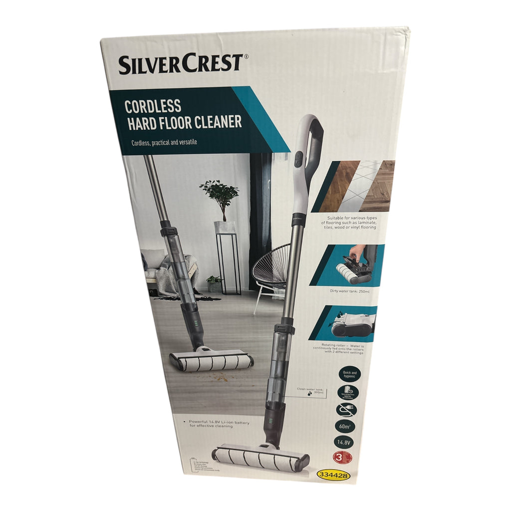 SilverCrest Akku-Hartbodenreiniger 2-Tank-System & Ladestation Fliesen, Laminat