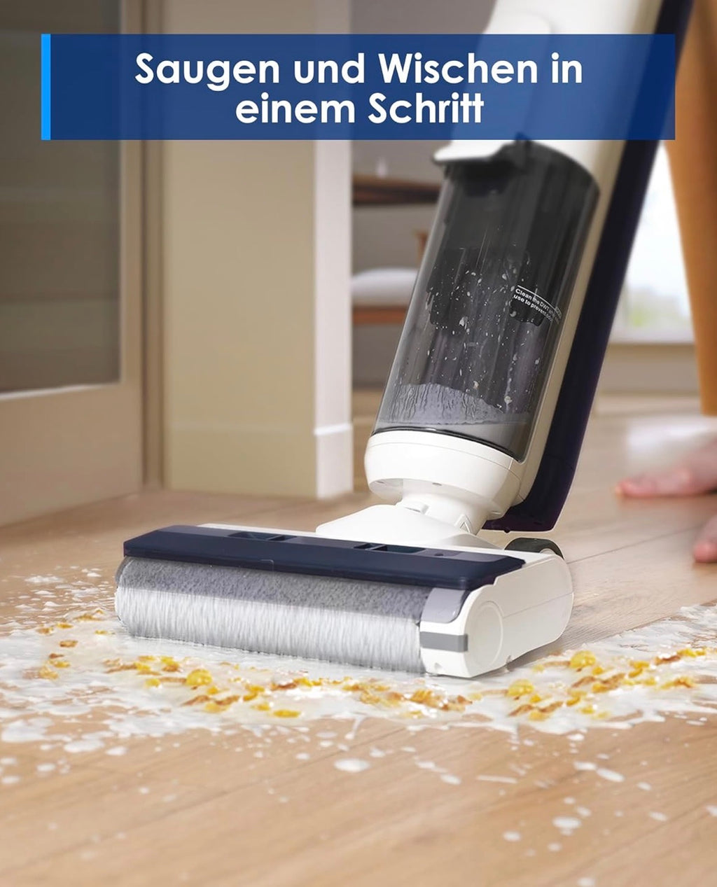 Tineco iFLOOR 5 Breeze Nass Trockensauger, EIN-Schritt-Reinigung für Hartböden, Leichtes Kabelloses Saugwischer
Selbstreinigung, Dreifache Batterielebensdauer, Kantenreinigung
