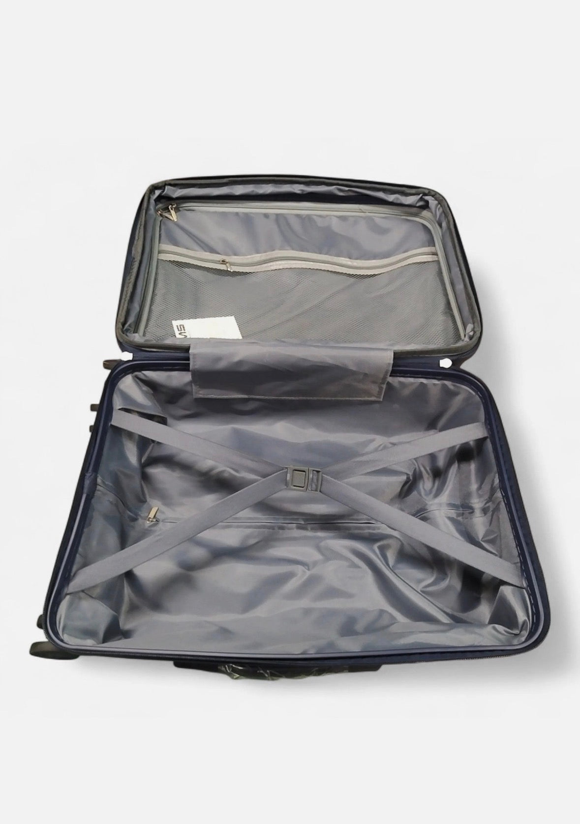 DMS RK-3800DB 7-teiliges PP Hartschalen-Kofferset mit Teleskopgriff Farbe Blau
