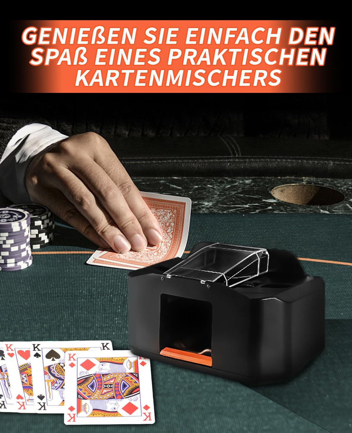 Geräuscharme Kartenmischmaschine Elektrische