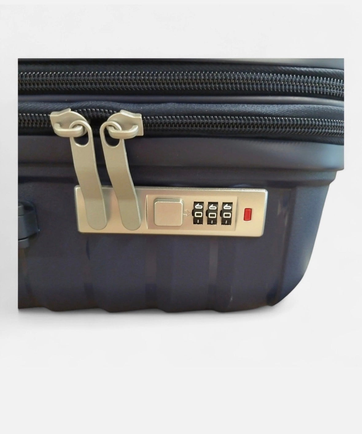 DMS RK-3800DB 7-teiliges PP Hartschalen-Kofferset mit Teleskopgriff Farbe Blau