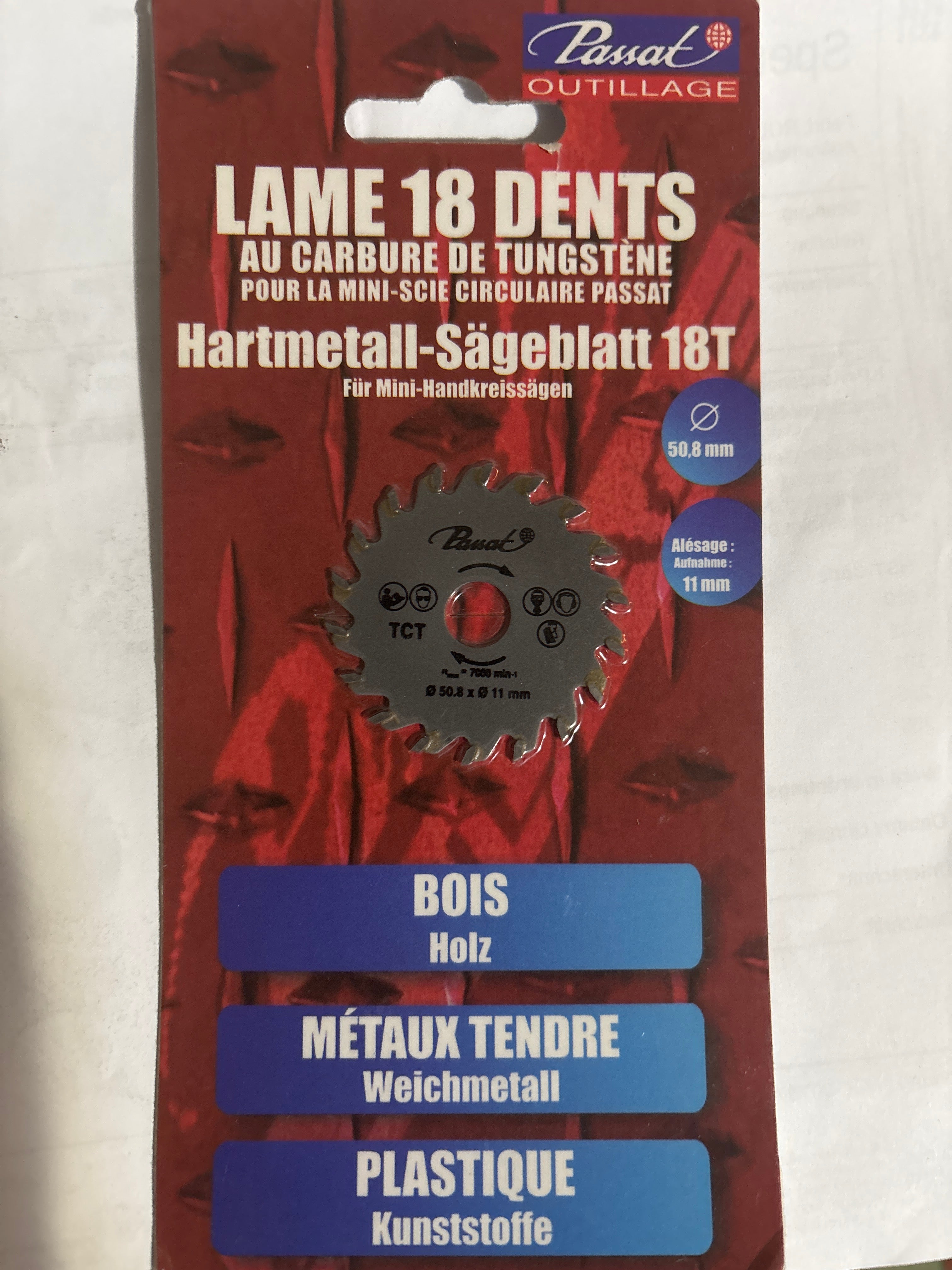 Hartmetall Sägeblatt 18T für Mini-Handkreissägen