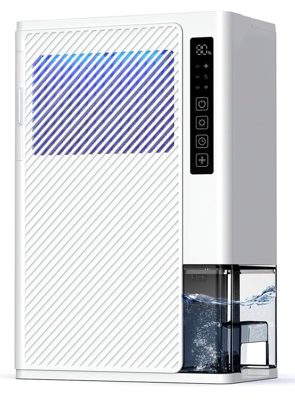 Heelay 3L/24H Luftentfeuchter Elektrisch Winter Lüfter Heiztrockner Leise Tragbarer Entfeuchter Entfeuchter Kippschutz Powermodus Schlafmodus Timer für Schlafzimmer Badezimmer Keller