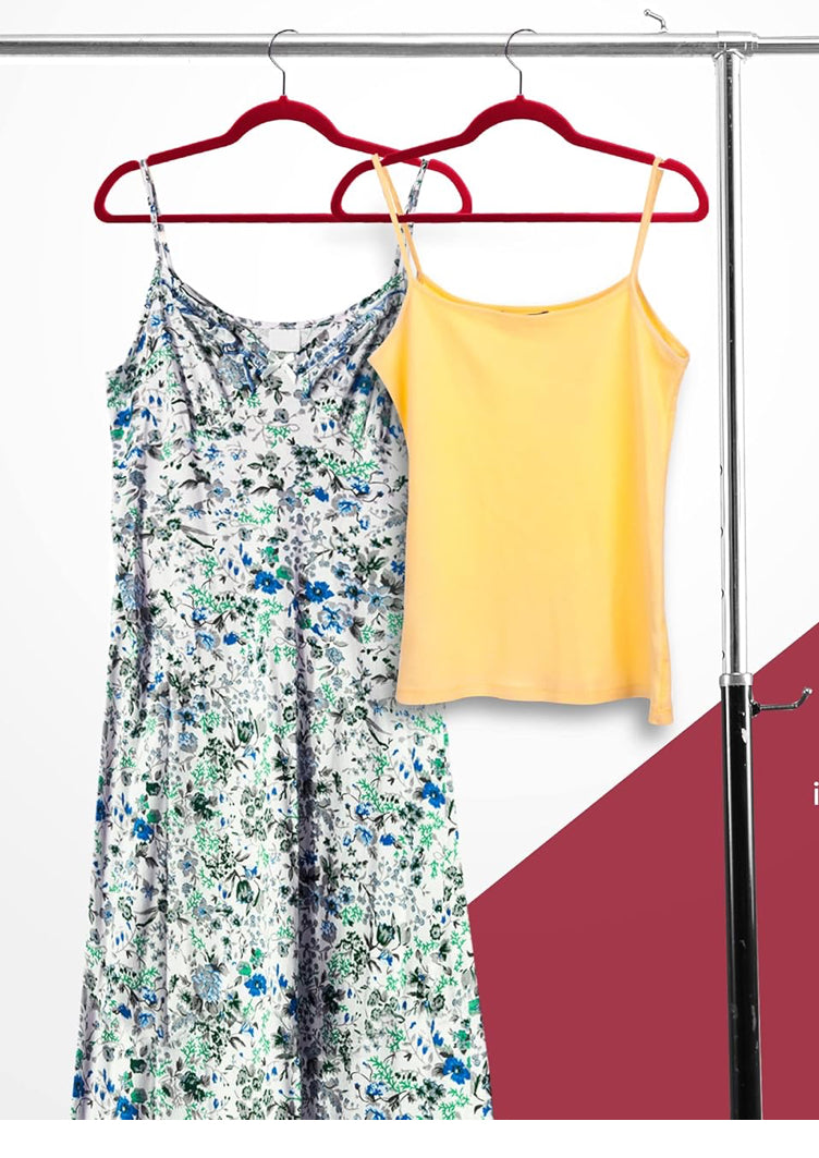 30StückKleiderbügel Samt,schmal, rutschfest,Burgunderrot