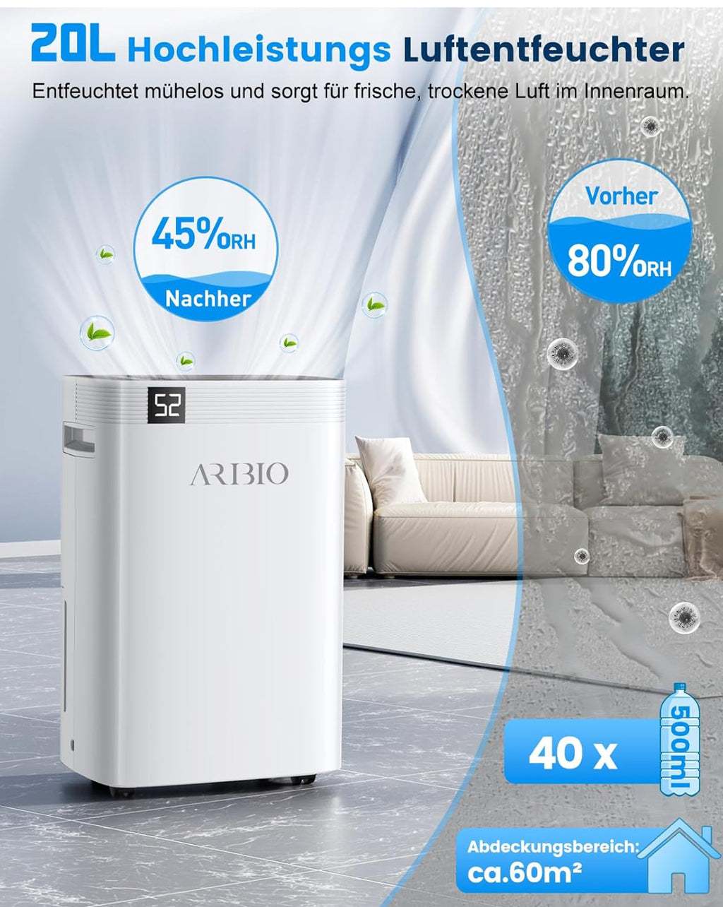 Luftentfeuchter Aribio PD08C-20 (OVP-beschädigt)
