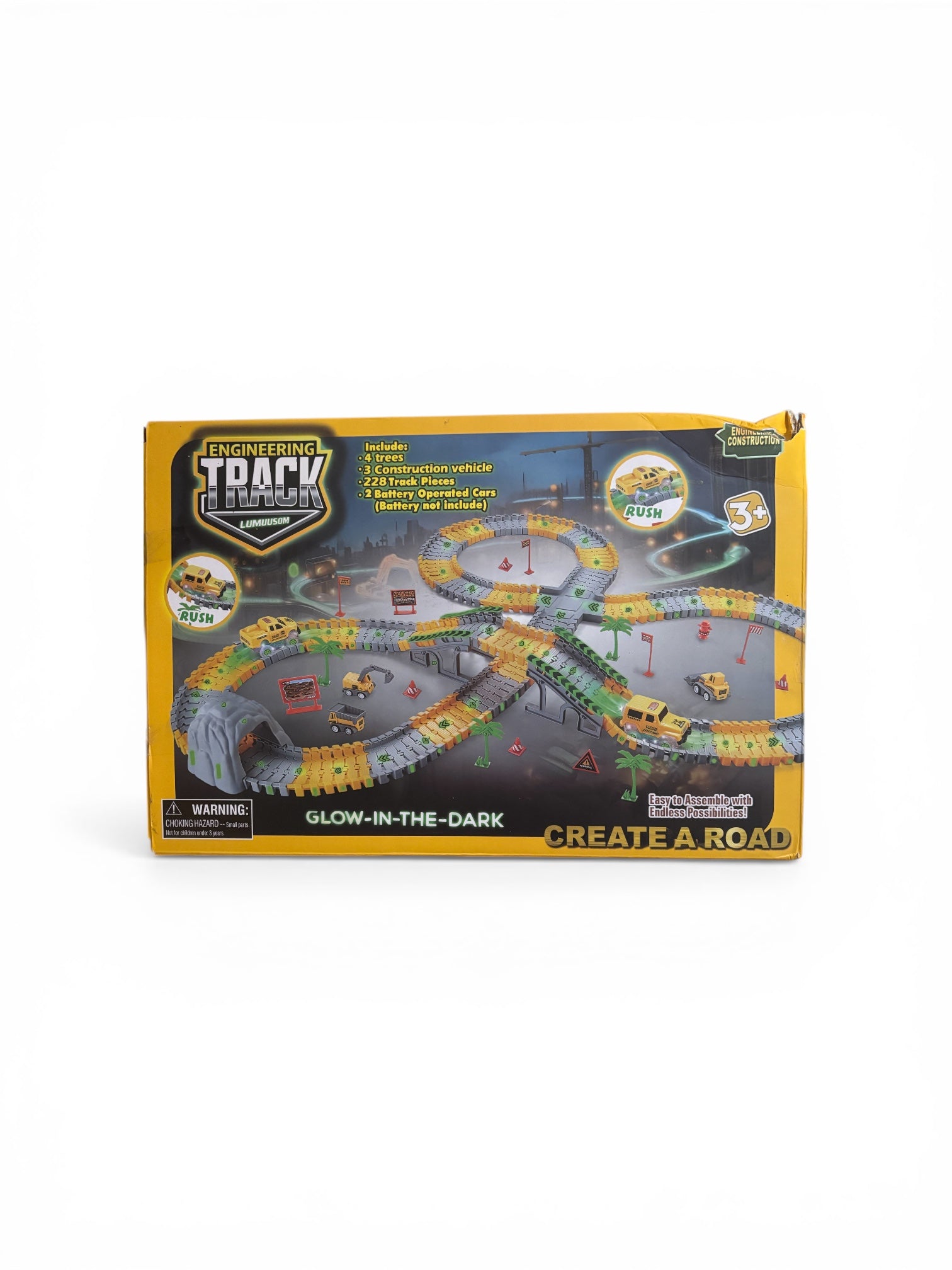 Autorennbahn Glow in the dark, Zustand: Unbenutzt (Verpackung geöffnet)