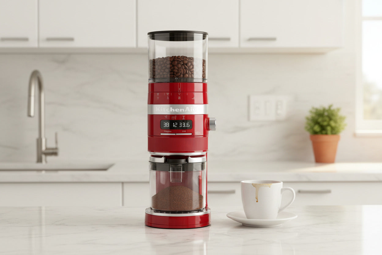 KAFFEEMÜHLE der Firma KitchenAid Model: ARTISAN 5KCG8433, Empire rot,Zustand: Unbenutzt: Verpackung geöffnet