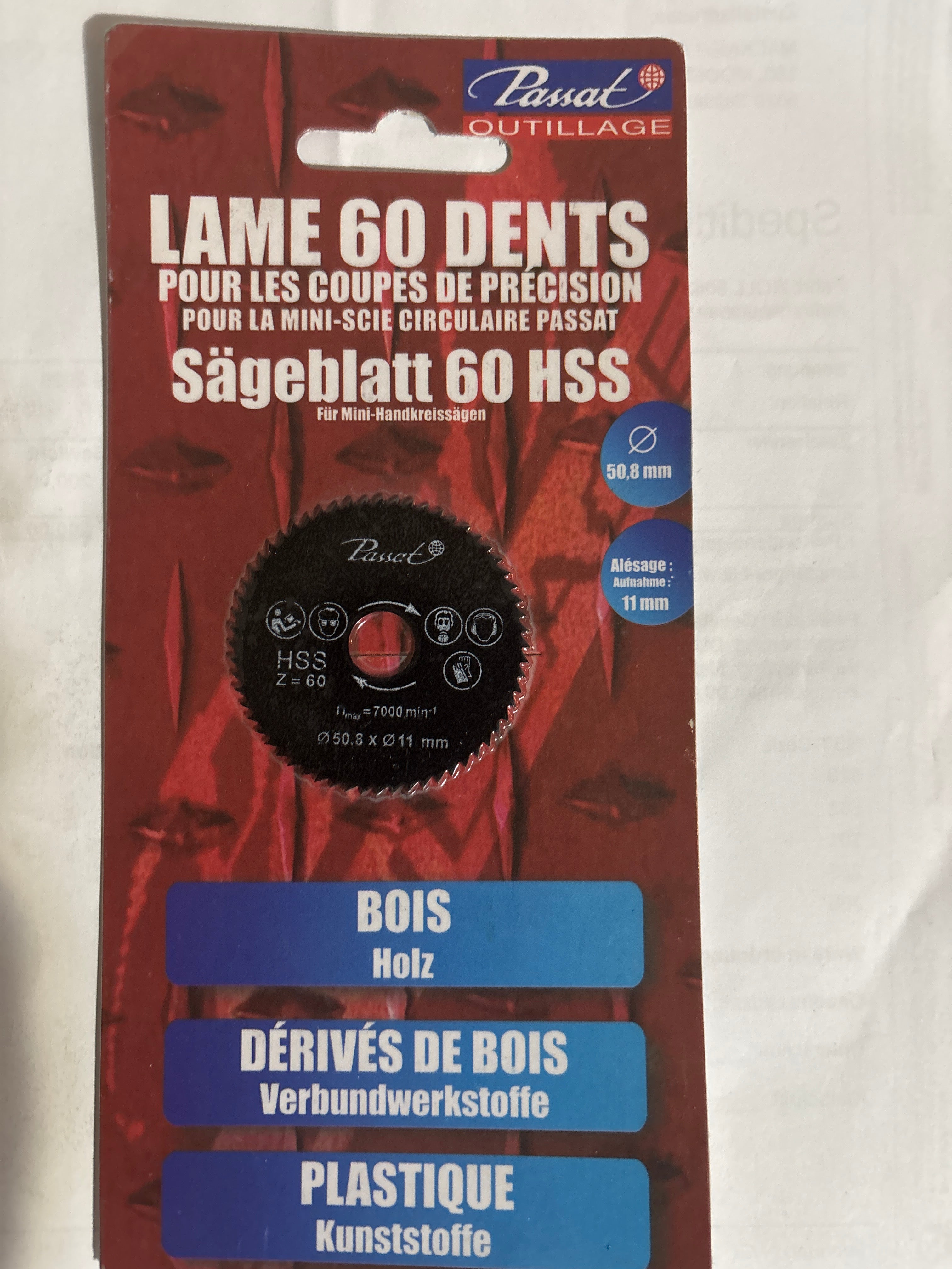 Hartmetall Sägeblatt 60 HSS für Mini-Handkreissägen