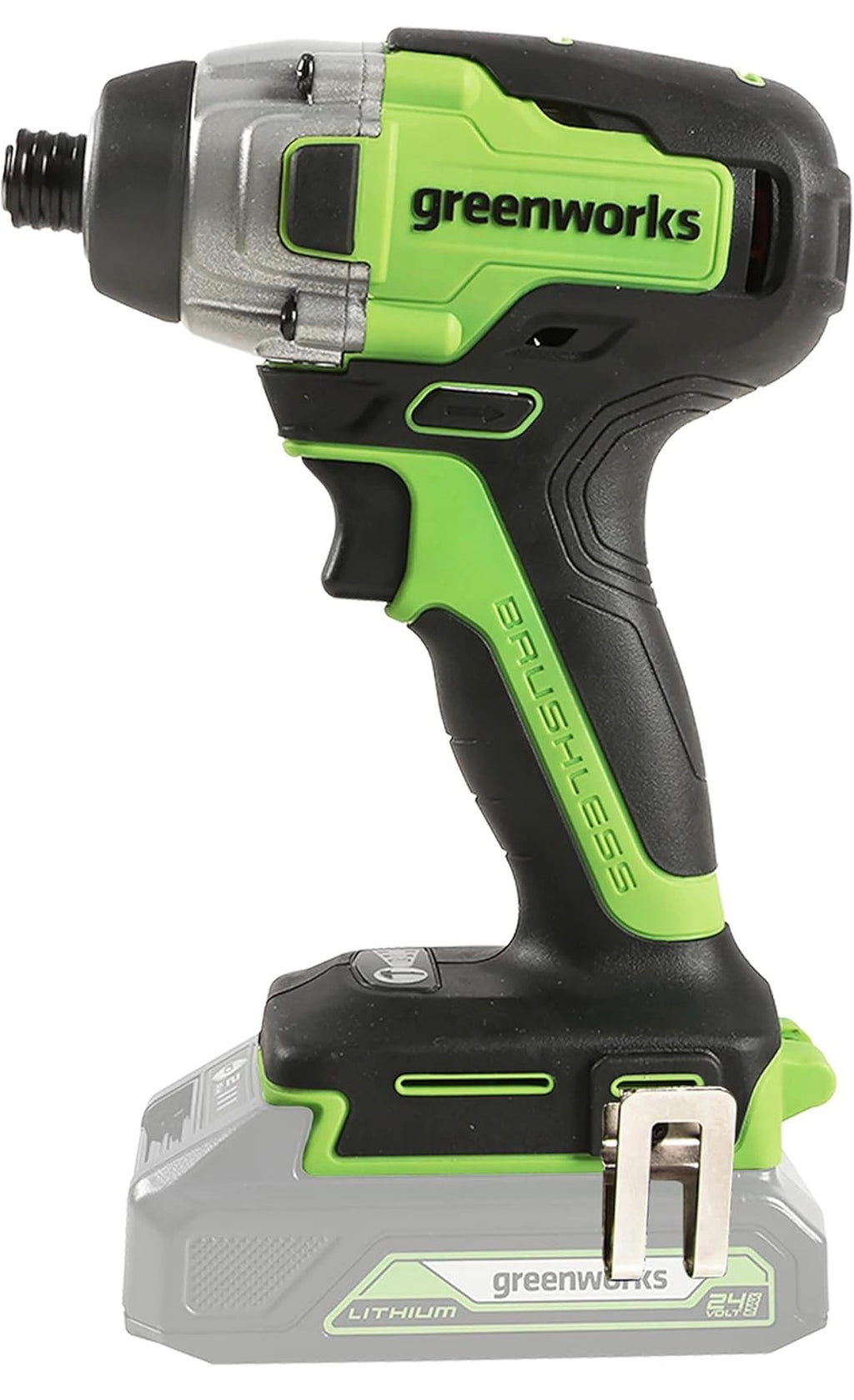 Greenworks GD24ID3 Akku Schlagschrauber mit bürstenlosem Motor, 2800 rpm, 4000 ipm, 300 Nm Drehmoment, 1/4" Sechskantfutter OHNE 24V Akku & Ladegerät