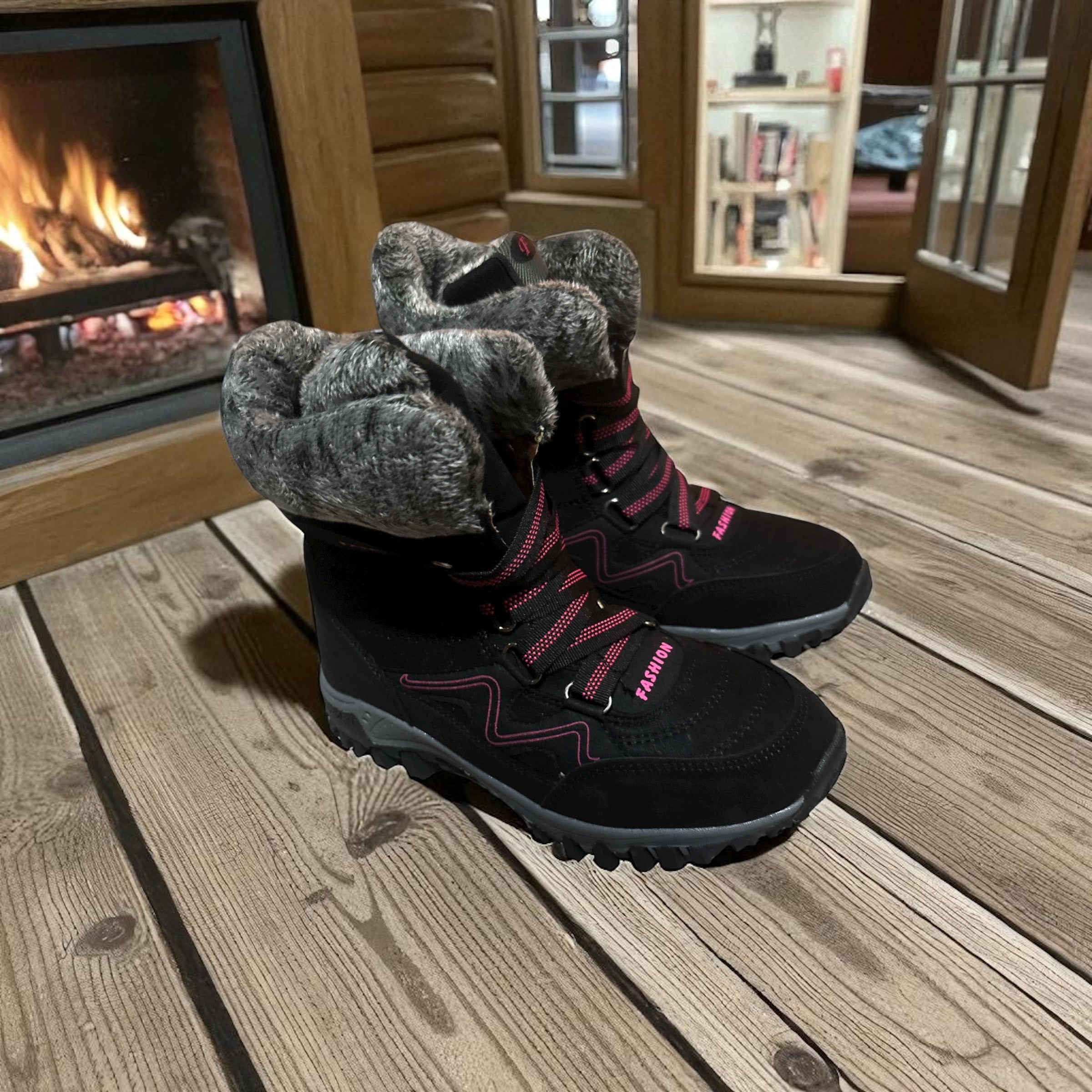 AARDIMI Warm Gefüttert Winterschuhe Damen Schneestiefel Wasserdicht Outdoor Trekking Wanderschuhe Gr. 37