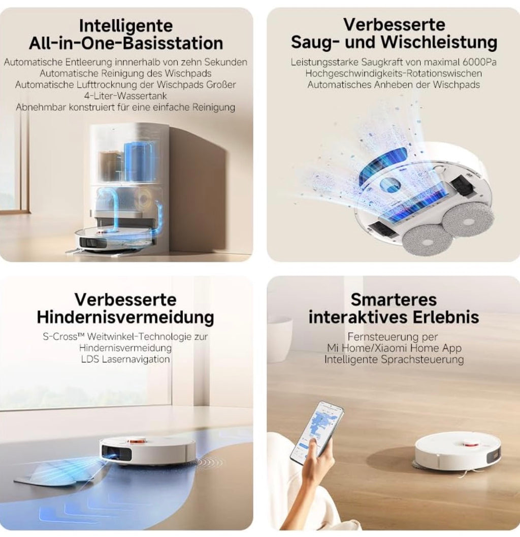 Xiaomi Robot Vacuum X20+ Saugroboter mit Absaugstation. Gebraucht (Zustand: wie neu )