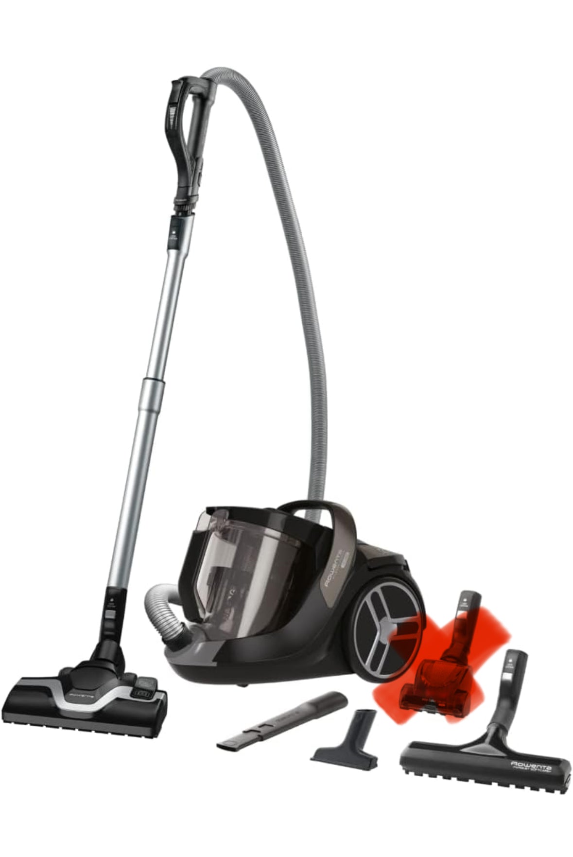 Rowenta RO7260EA Silence Force Cyclonic, beutelloser Bodenstaubsauger , 550 W, 2.5 liters, 67 Dezibel(Gebraucht,Zustand: wie neu / Polsterdüse fehlt)